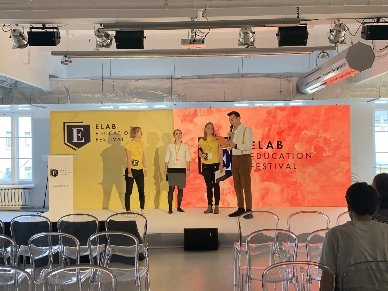 Prowadzący i gościnie na scenie Elab Education Festival 2019